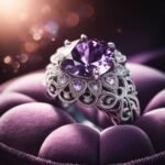 a realistic picture of a ring studded with Amethyst (1)